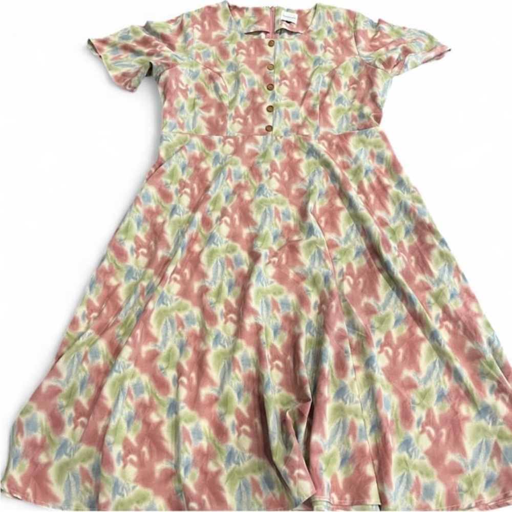 Multicolored unique vintage royal monk dress 2x